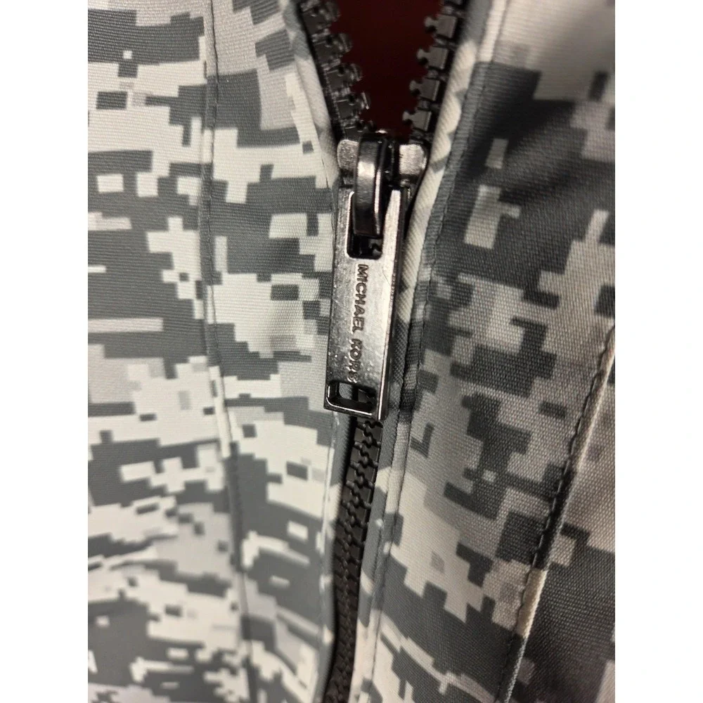 Michael Kors Digital Camo Bomber Jacket XXL‎ Men Gray Full Zip